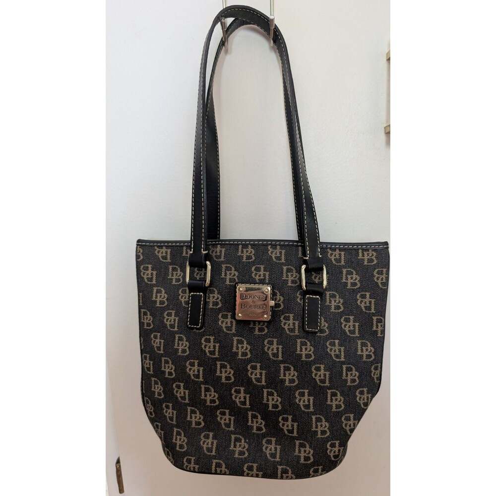 DOONEY &BOURKE Signature North South Bucket Tote Black Leather